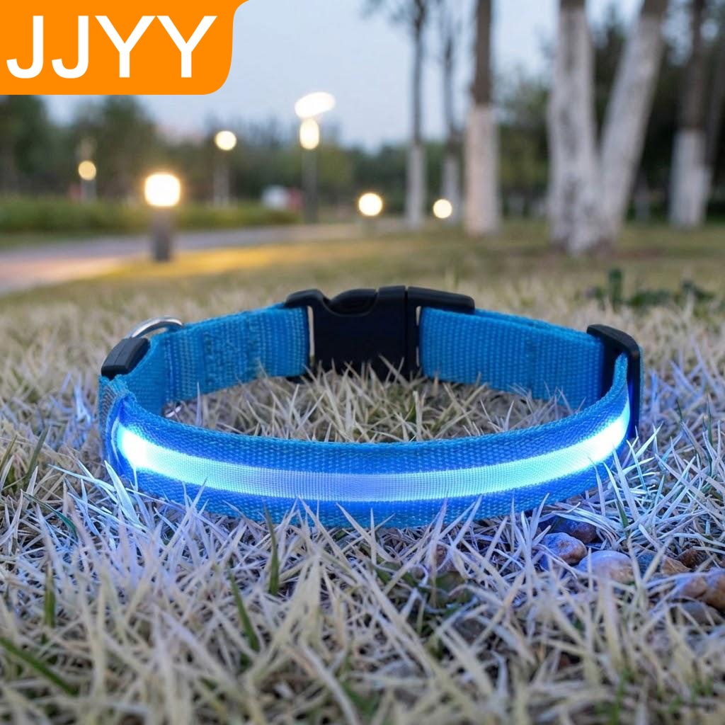 Tech Dog Accessories - Nylon reflecterende LED-hondenhalsband Lichtgevende halsband voor