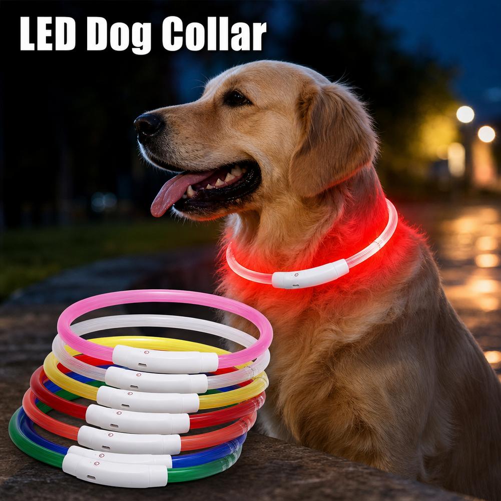 Tech Dog Accessories - Lichtgevende hondenhalsband Waterdichte LED-hondenhalsband Oplaadbare flitsende
