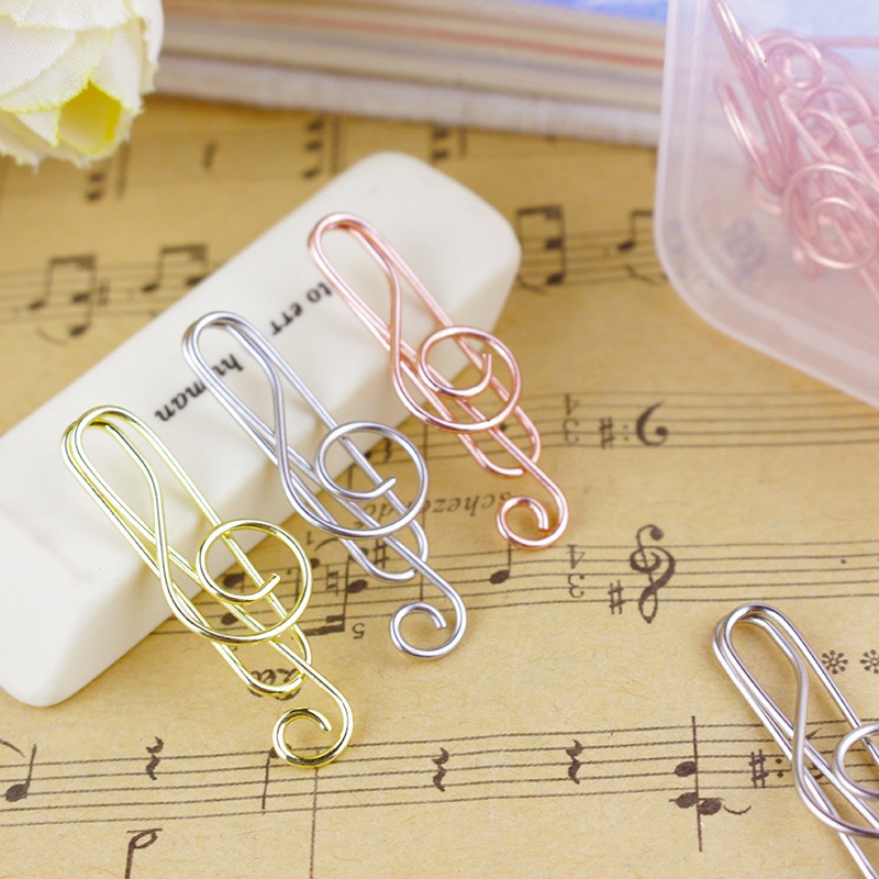 Tech Office Accessories - 10 stks/doos Muzieknoot Vormige Paperclips Decoratieve