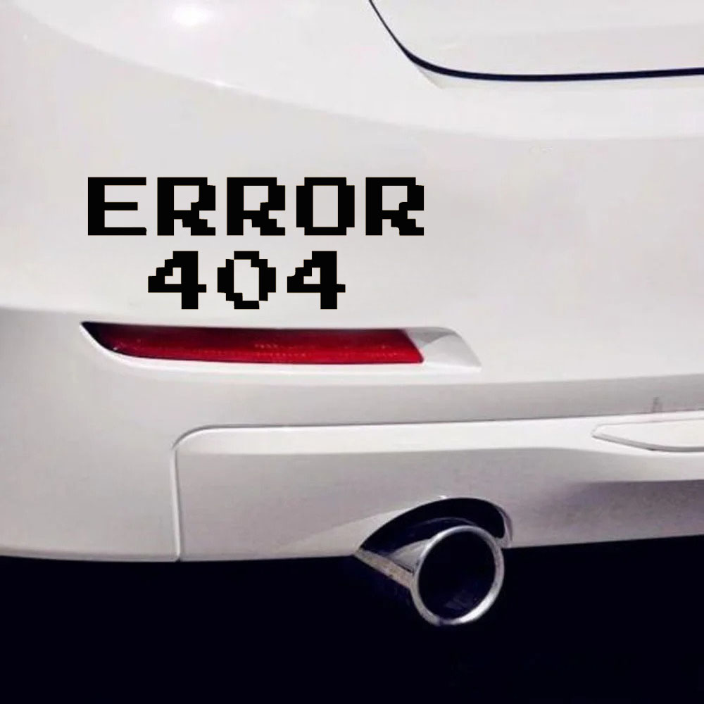 Tech Accessories For Laptop - Error 404 Pixel Font Autosticker Geek