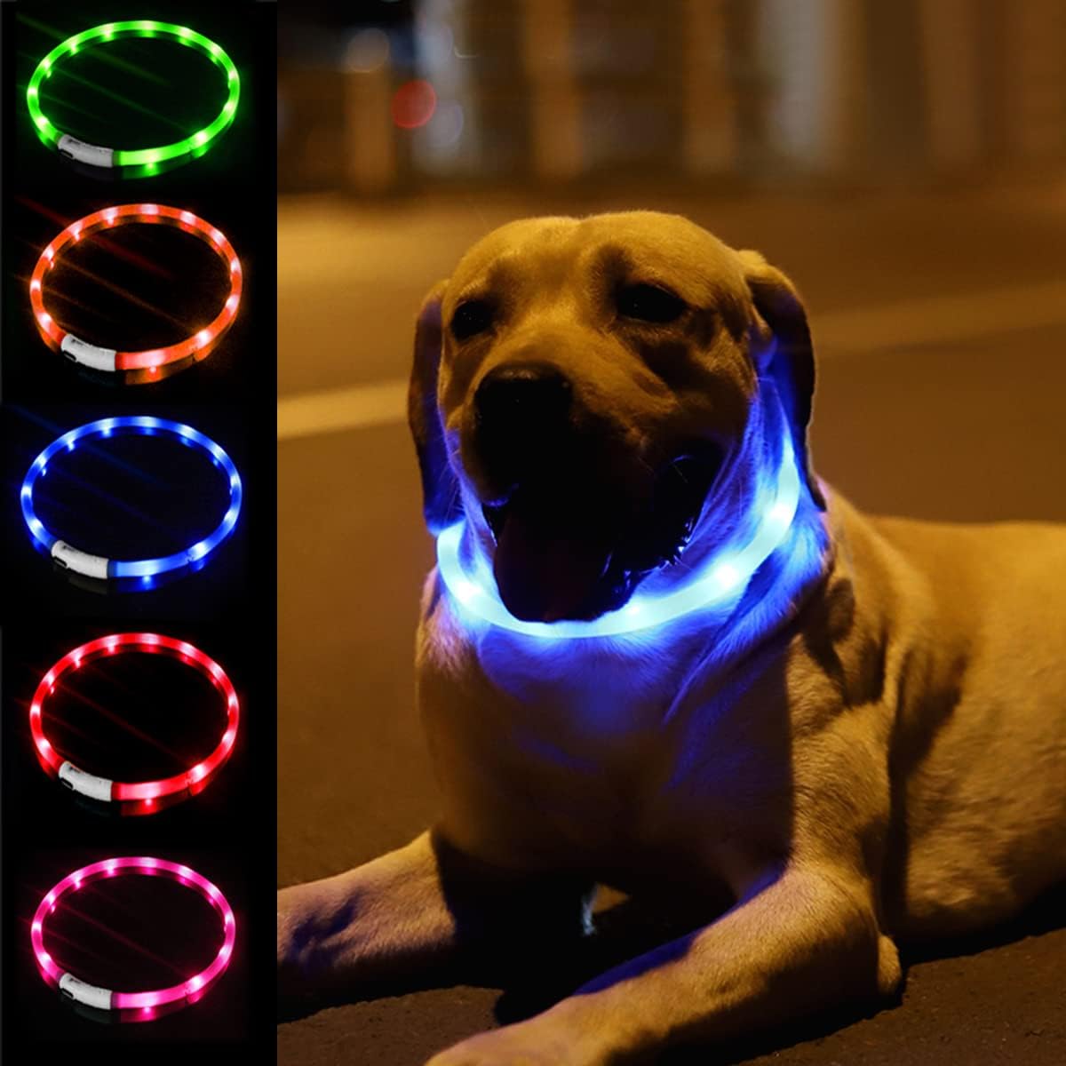 Siliconen LED-hondenhalsband,  - Tech Dog Accessories recensie en prijs
