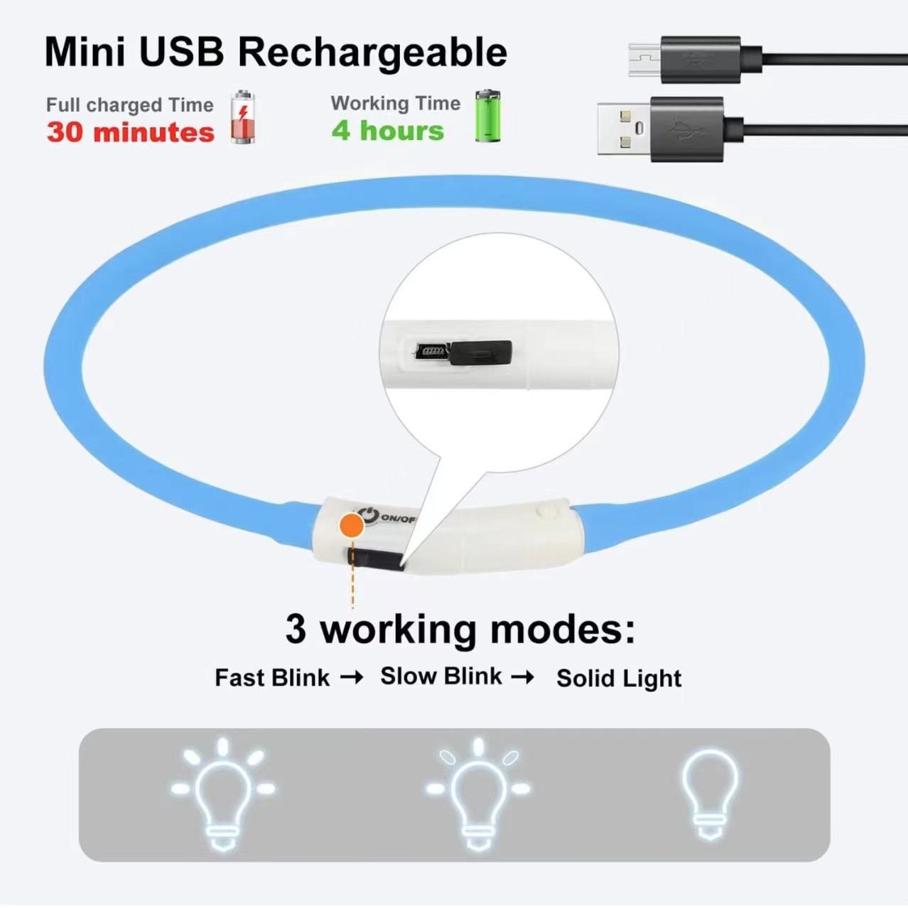 Siliconen LED-halsband Oplaadb - Tech Dog Accessories recensie en prijs
